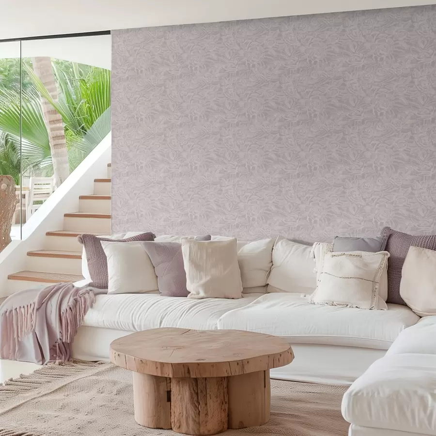 stenske poslikave Vgravirane vrtnice na svetlo sivi podlagi a00841v1