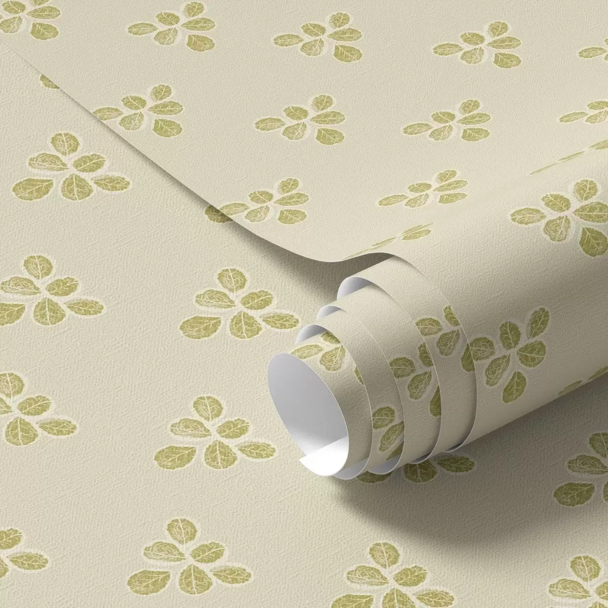 Ozadje Majhna ponovitev: trojice listov na kremno-bež barvi a00848