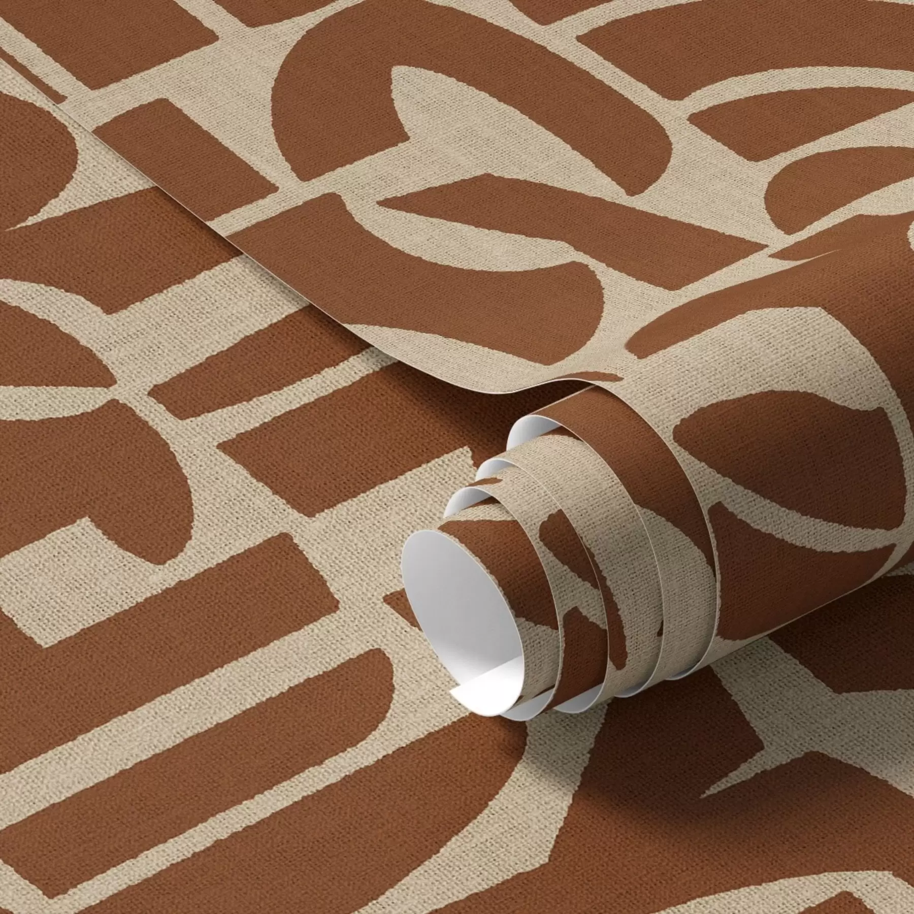 stenske poslikave Geometrične oblike iz terakote na platnu a00774