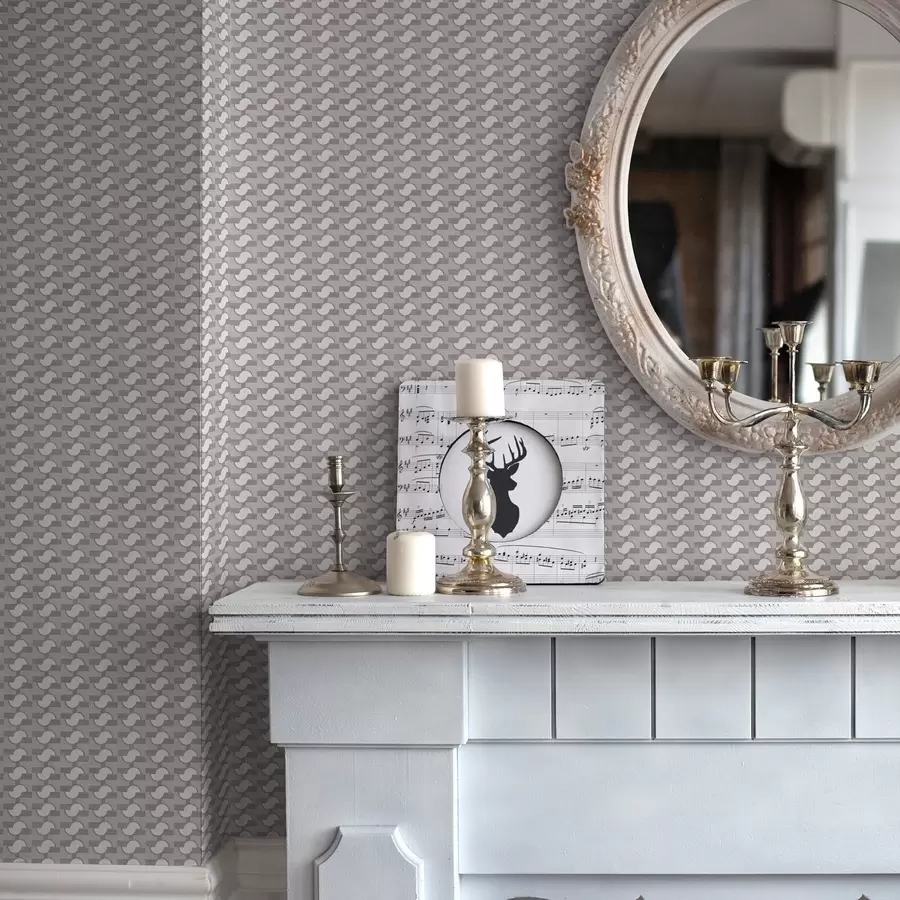 stenske poslikave Svetlo vijolične modularne ploščice s povezanimi polkrogi a00915