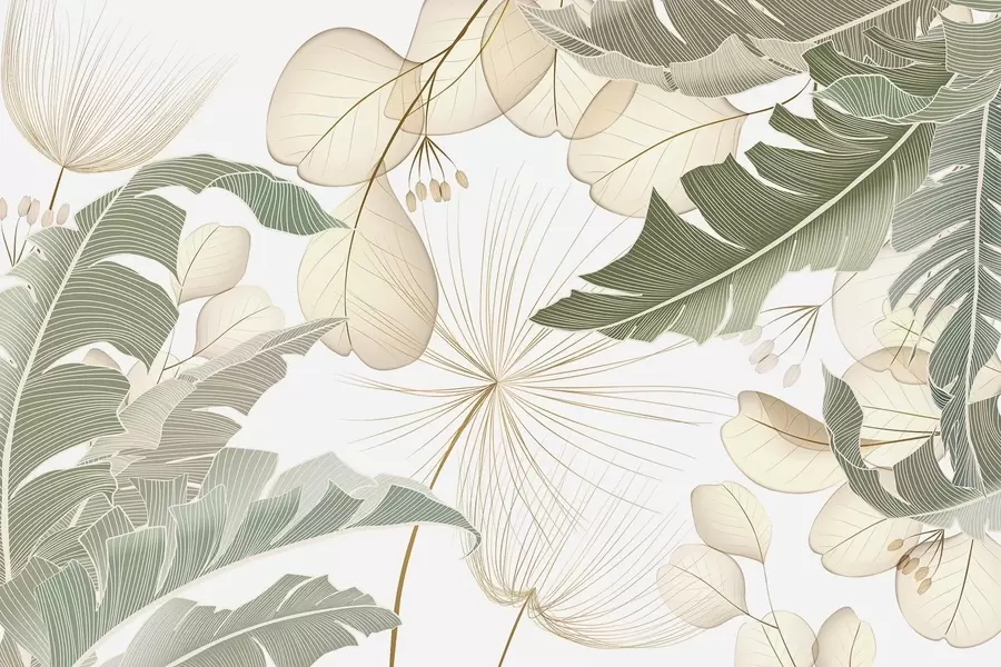 stenske poslikave Listje w04853