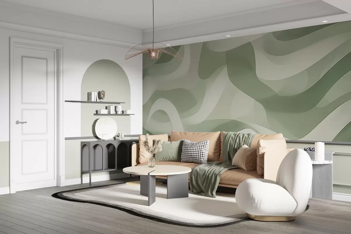 stenske poslikave Abstraktni valovi w04888