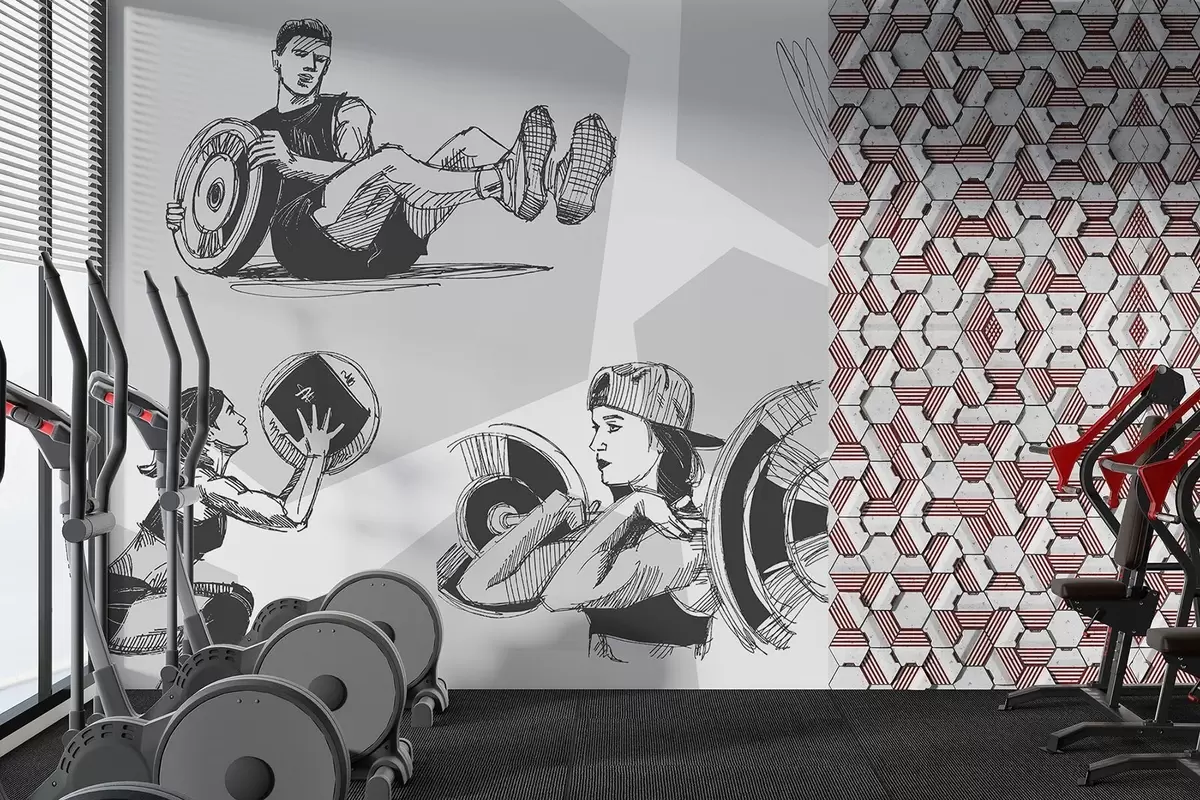 stenske poslikave Športniki w04909v2