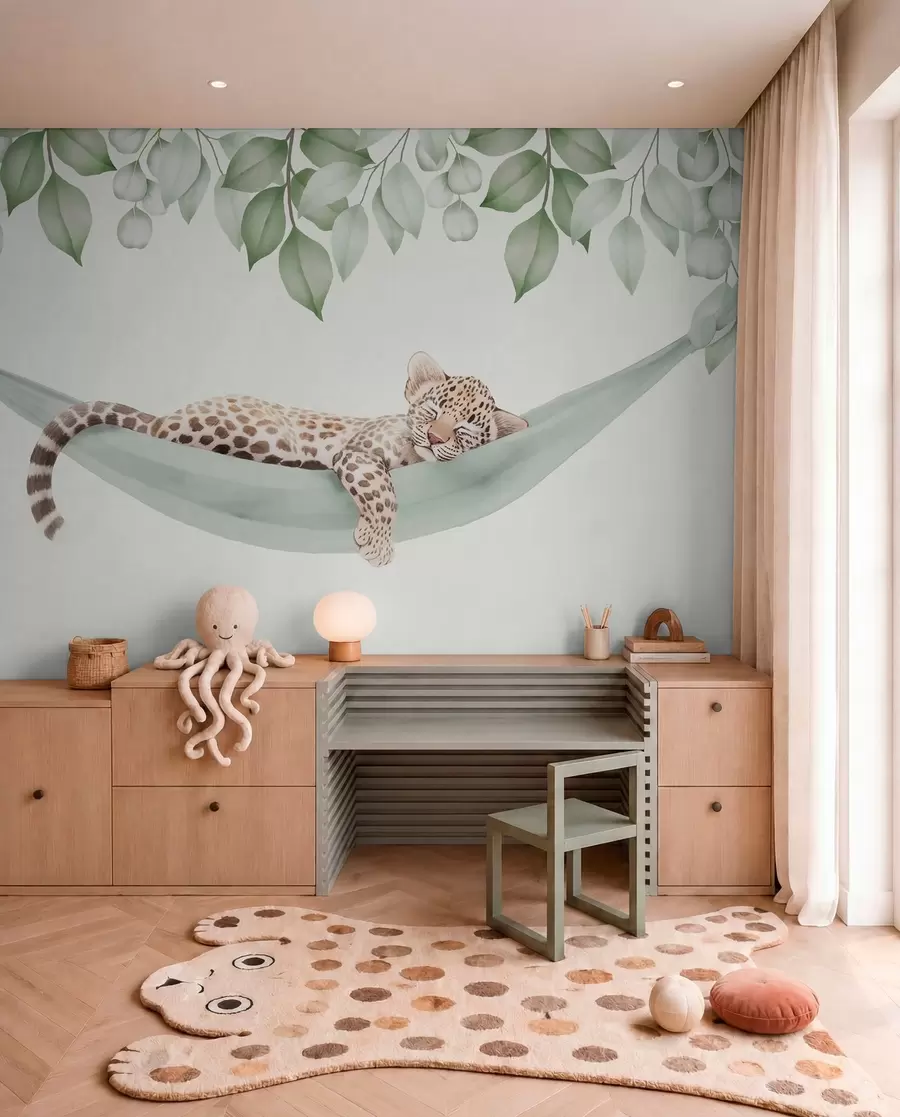stenske poslikave Leopardova siesta w04881