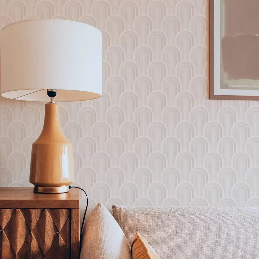 stenske poslikave Majhni loki v toplih kremno-bež odtenkih a00924