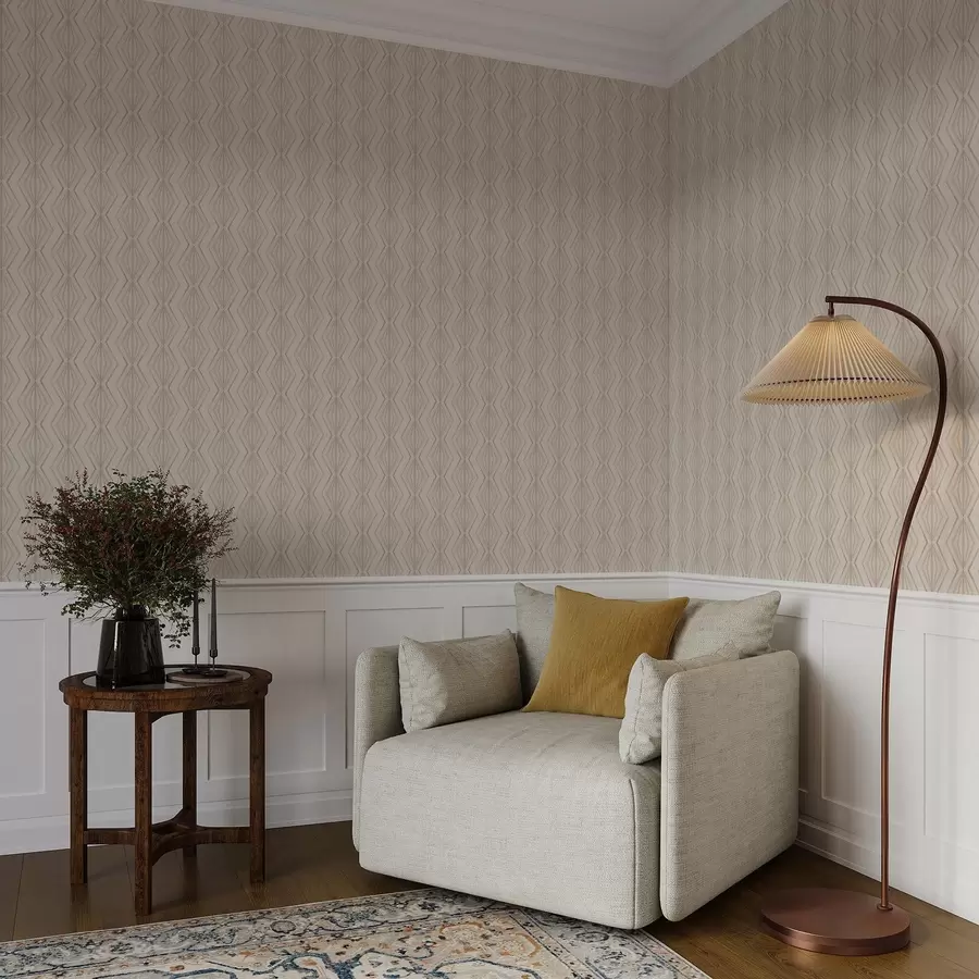 stenske poslikave Lahki diamantni okras v mirnih bež tonih a00925v2