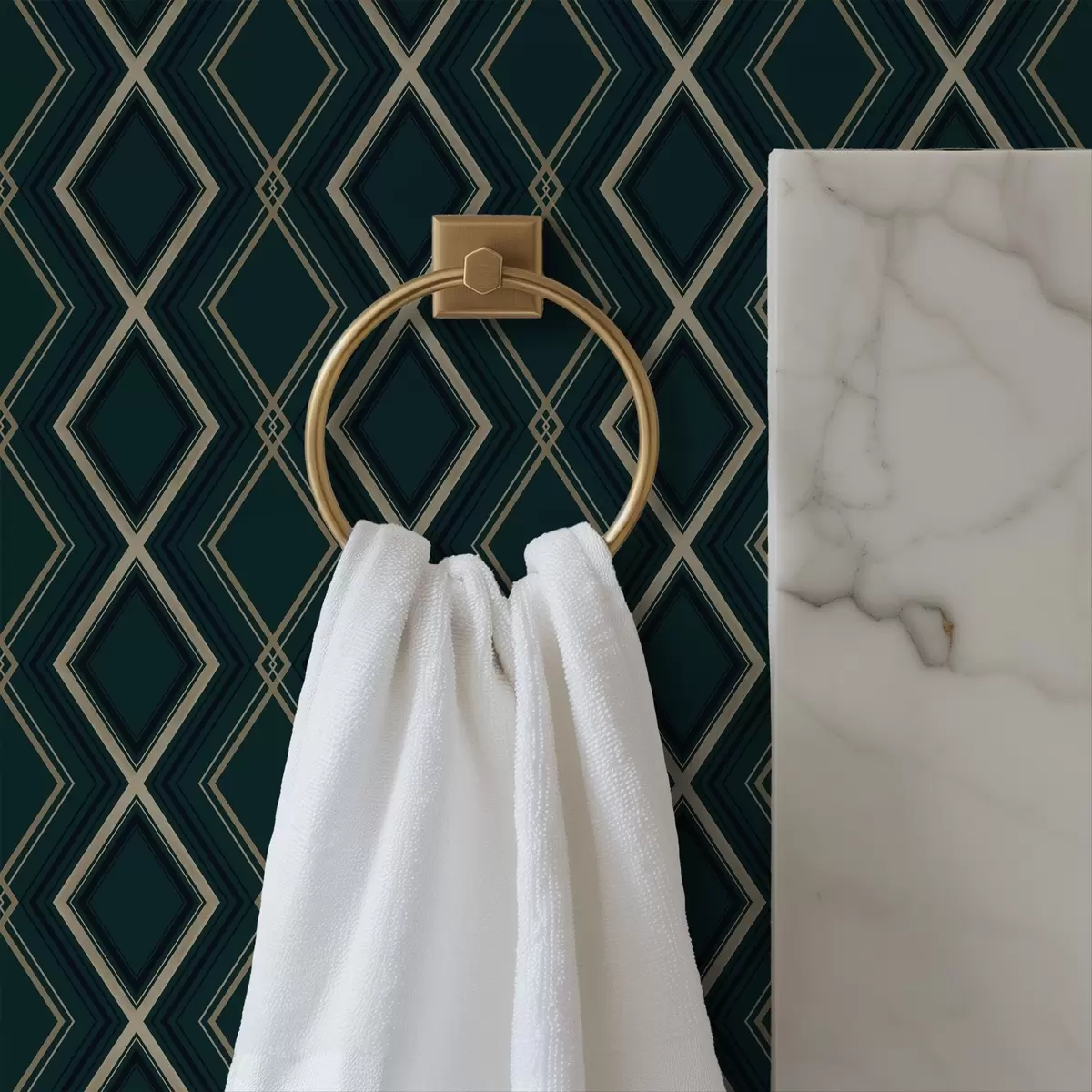 Ozadje Temno modrozeleno ozadje z ponavljajočim se rombastim vzorcem a00975v1