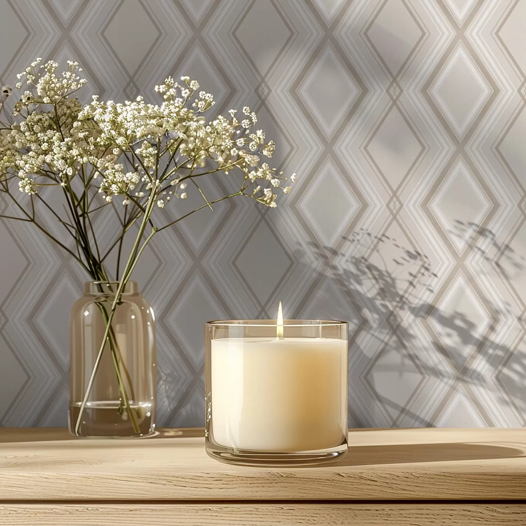 stenske poslikave Svetlo bež ozadje z večplastno diamantno mrežo a00975v2