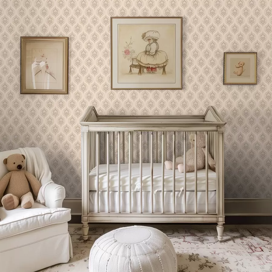 stenske poslikave Motivi v obliki praškastih kapljic s cvetom na topli podlagi a00977v2