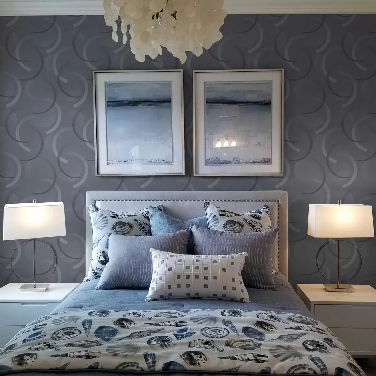 Ozadje Sivi polkrogi in zamegljeni krogi na teksturiranem ozadju a00981