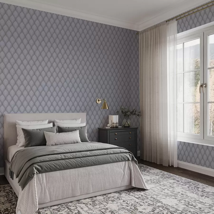 stenske poslikave Volumetrični loki v sivi barvi z mehkim prehodom a00989