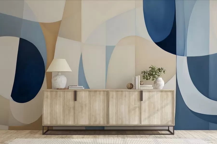 stenske poslikave Geometrija akvarela w04837