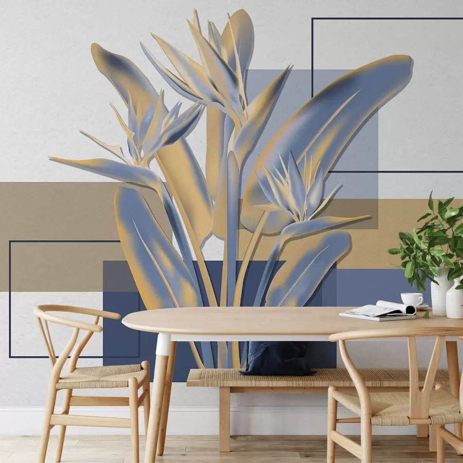 stenske poslikave Strelitzia in geometria w04949v1