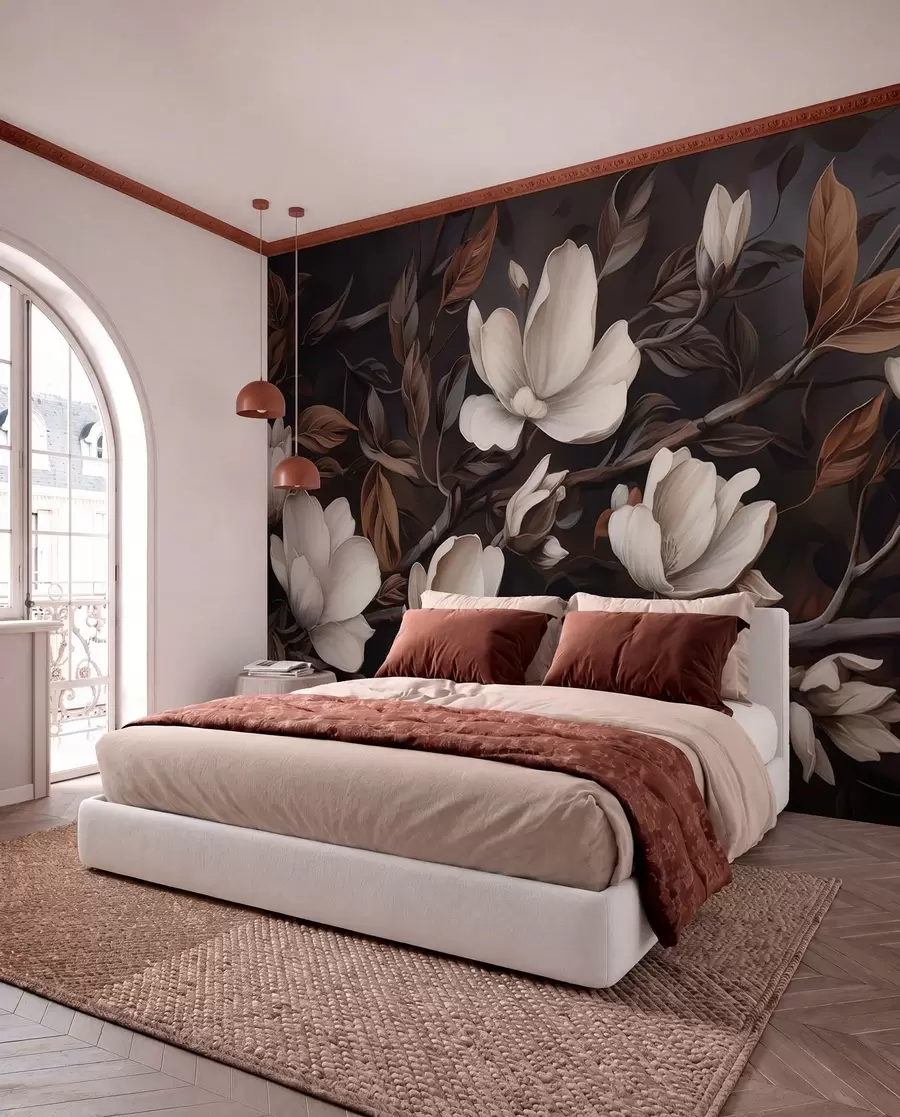 stenske poslikave Elegantna veja drevesa w04950