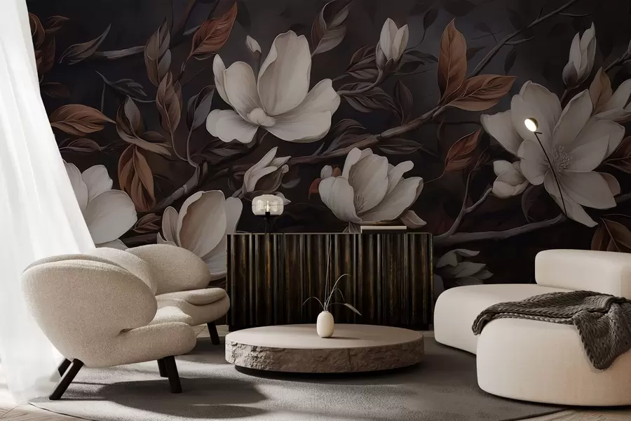stenske poslikave Elegantna veja drevesa w04950