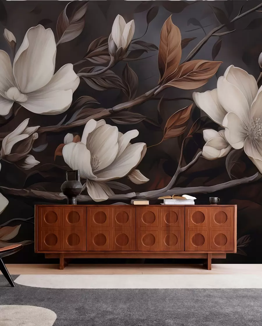 stenske poslikave Elegantna veja drevesa w04950