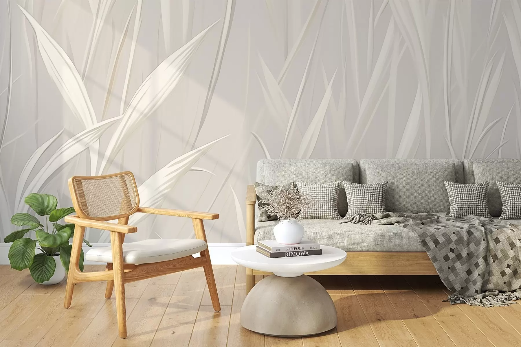 stenske poslikave Abstraktna trava w04915