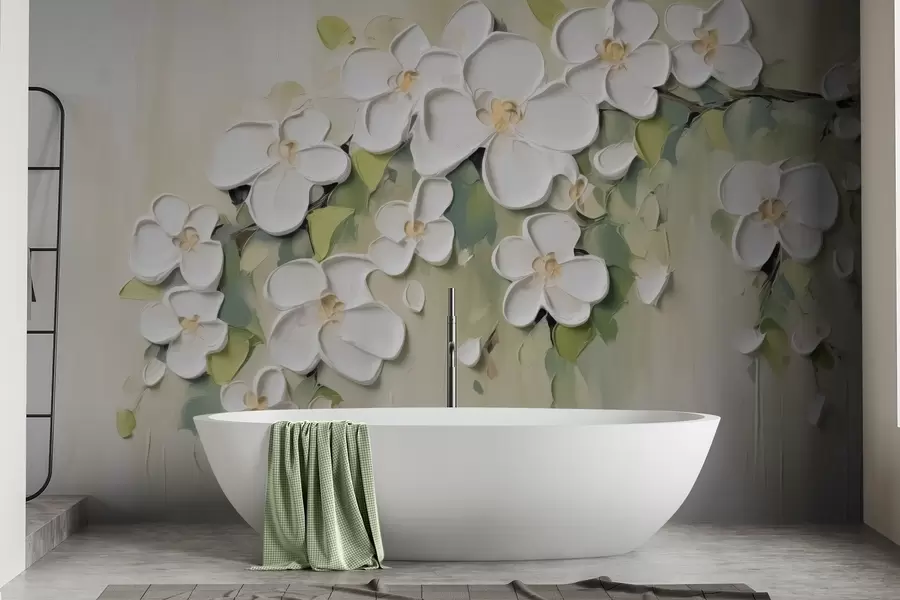 stenske poslikave Vejica s cvetovi w04978