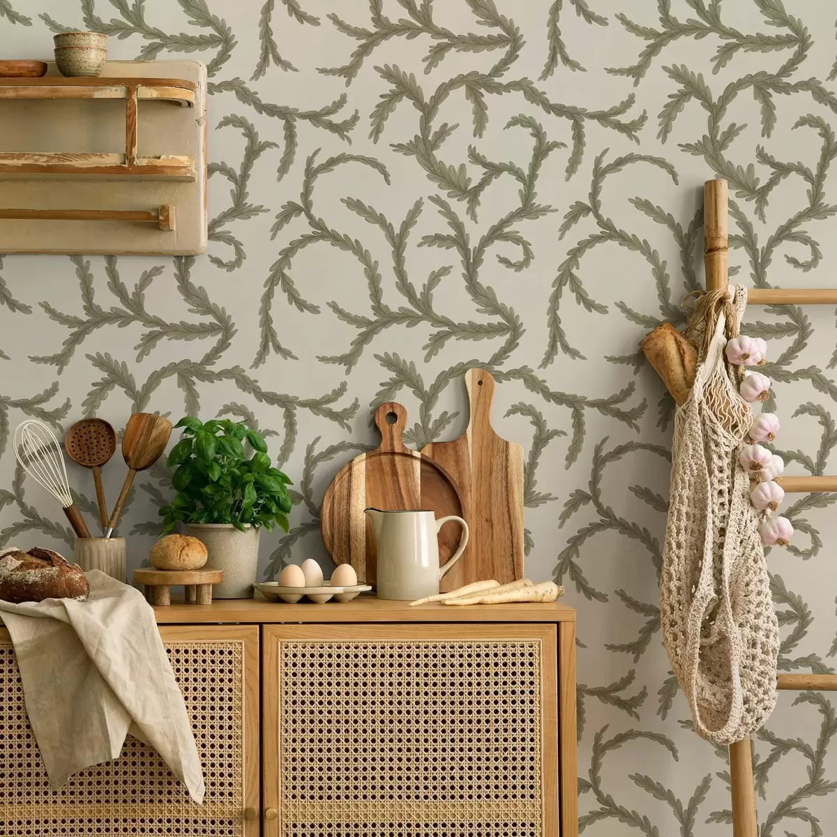 Ozadje Mehki zeleni iglavci na svetlem ozadju a00938