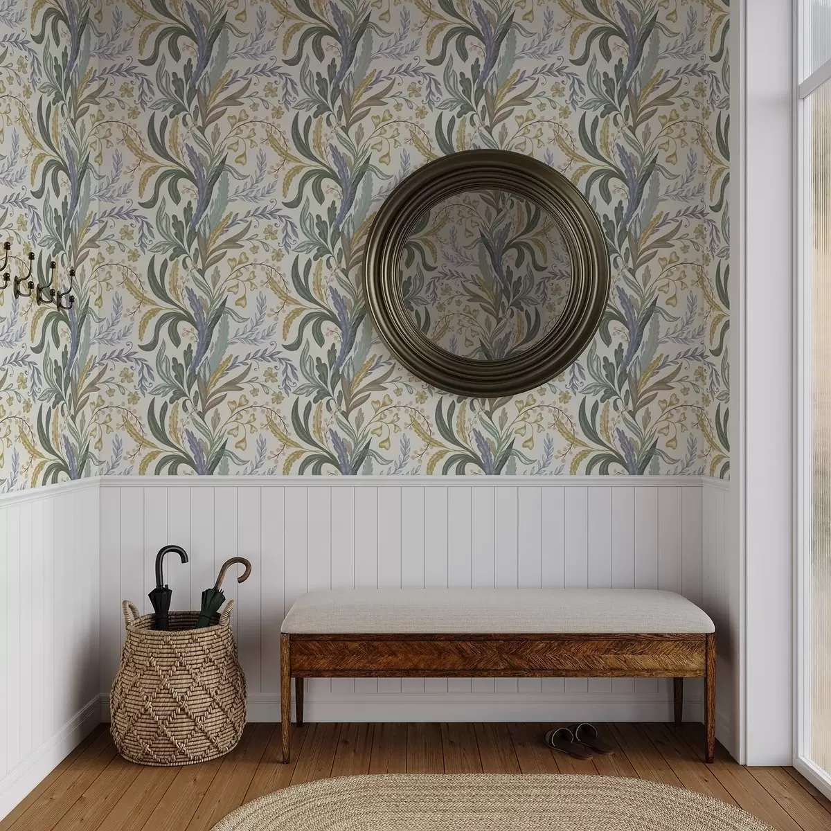 Ozadje Bujna cvetlična okrasitev v nežni pastelnih barvah a00939