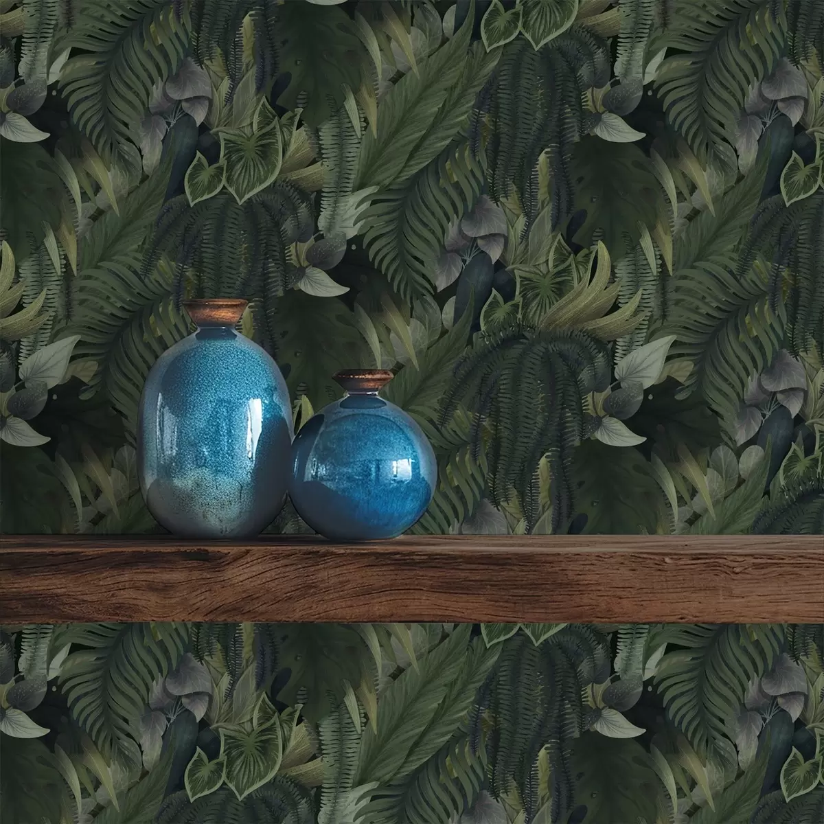 Ozadje Gosto tropsko listje v temno zelenih grmovjih a00943