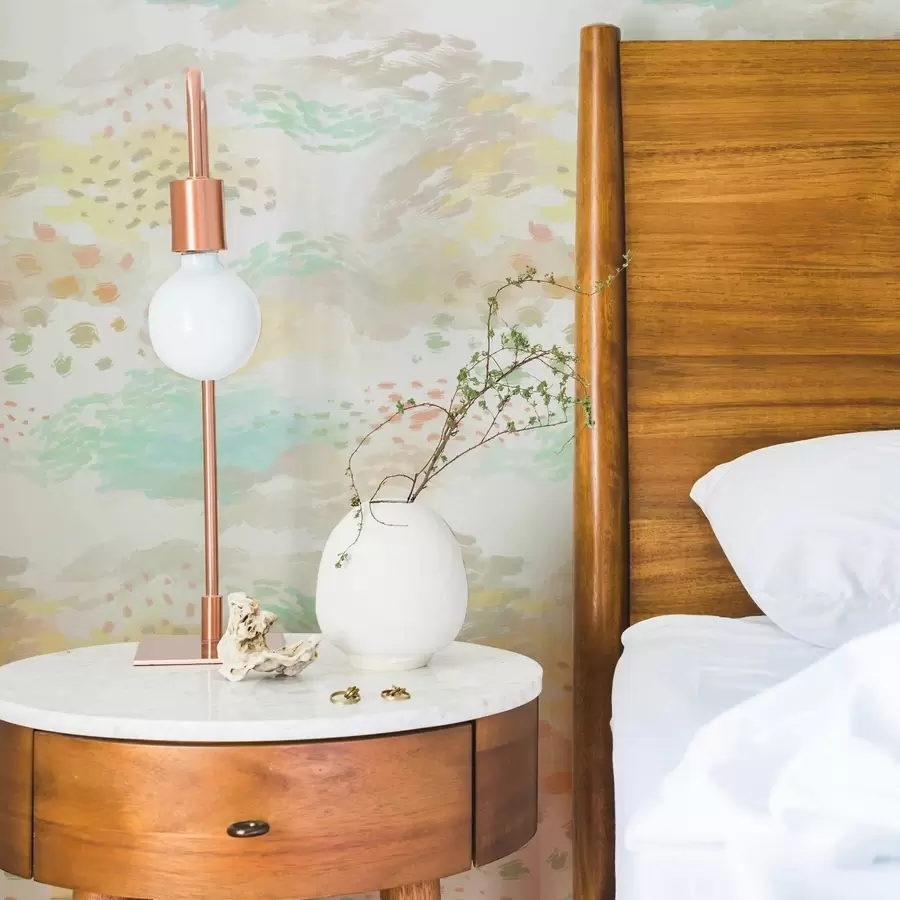 stenske poslikave Svetli pastelni čopiči na skoraj belem ozadju a00999