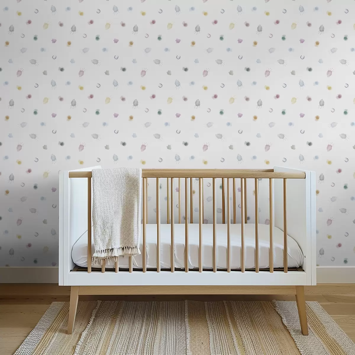 Ozadje Velike barvite akvarelne lise na belem papirju a01062