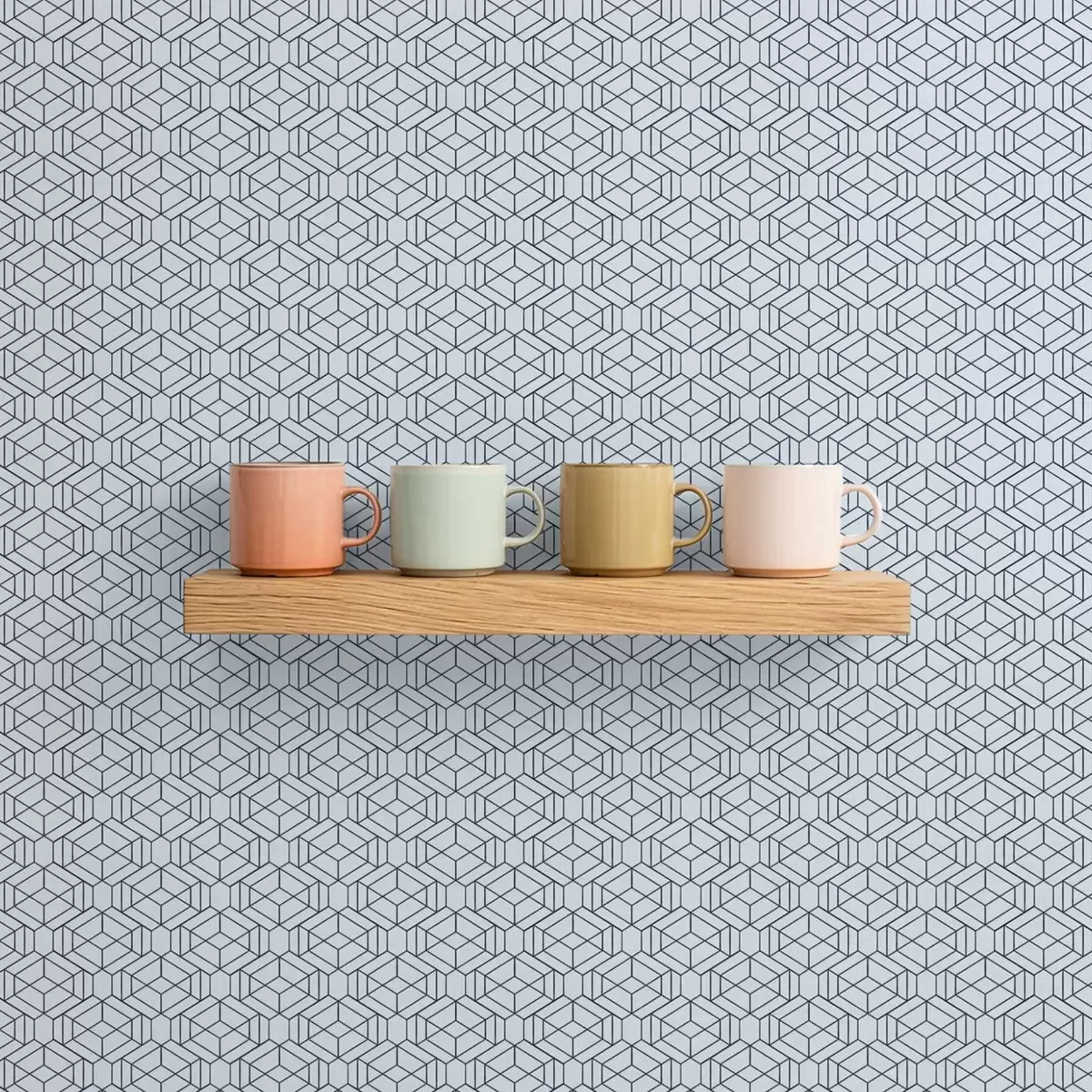 Ozadje Svetlo modri geometrijski vzorec kock a01066