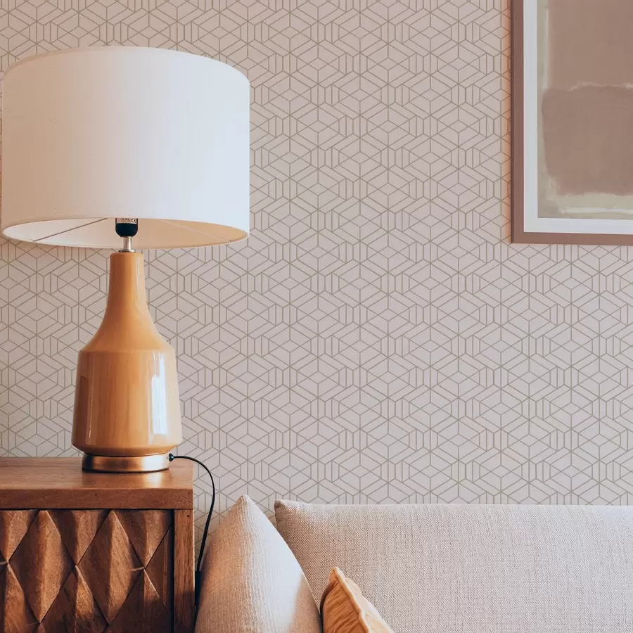 stenske poslikave Toplo bež ozadje z drobnimi grafičnimi kockami a01067v3