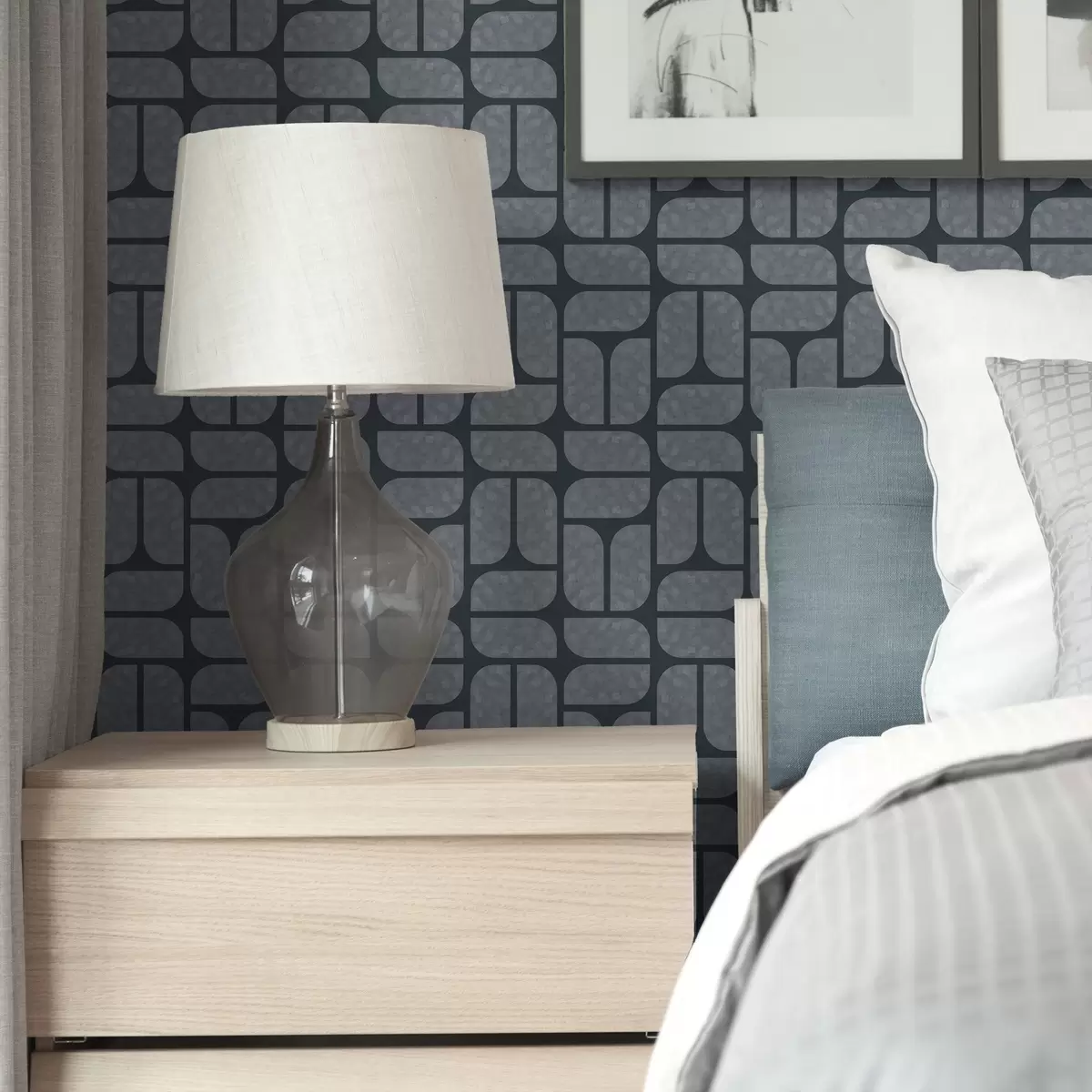 Ozadje Temno ozadje s sivim mozaikom zaobljenih modulov a01069v1