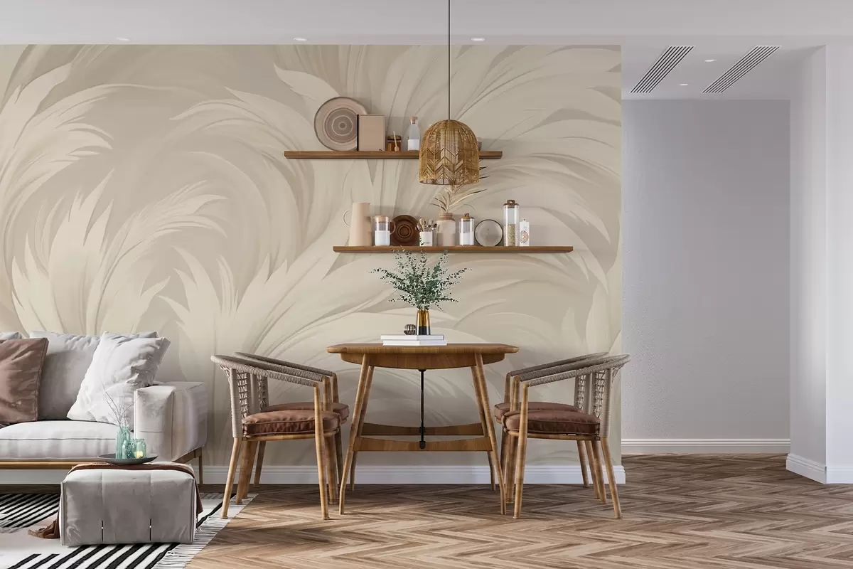 stenske poslikave Abstraktni listi w04987