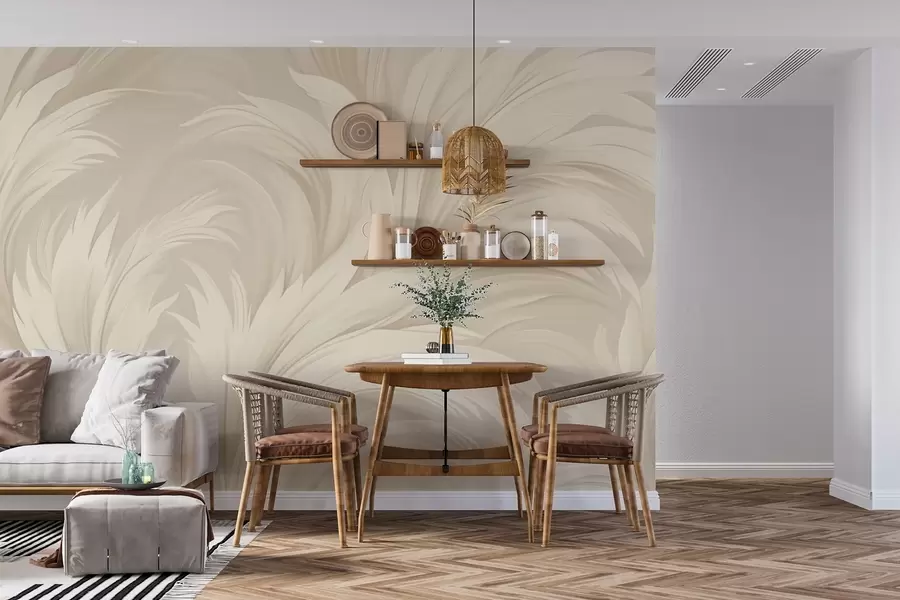 stenske poslikave Abstraktni listi w04987