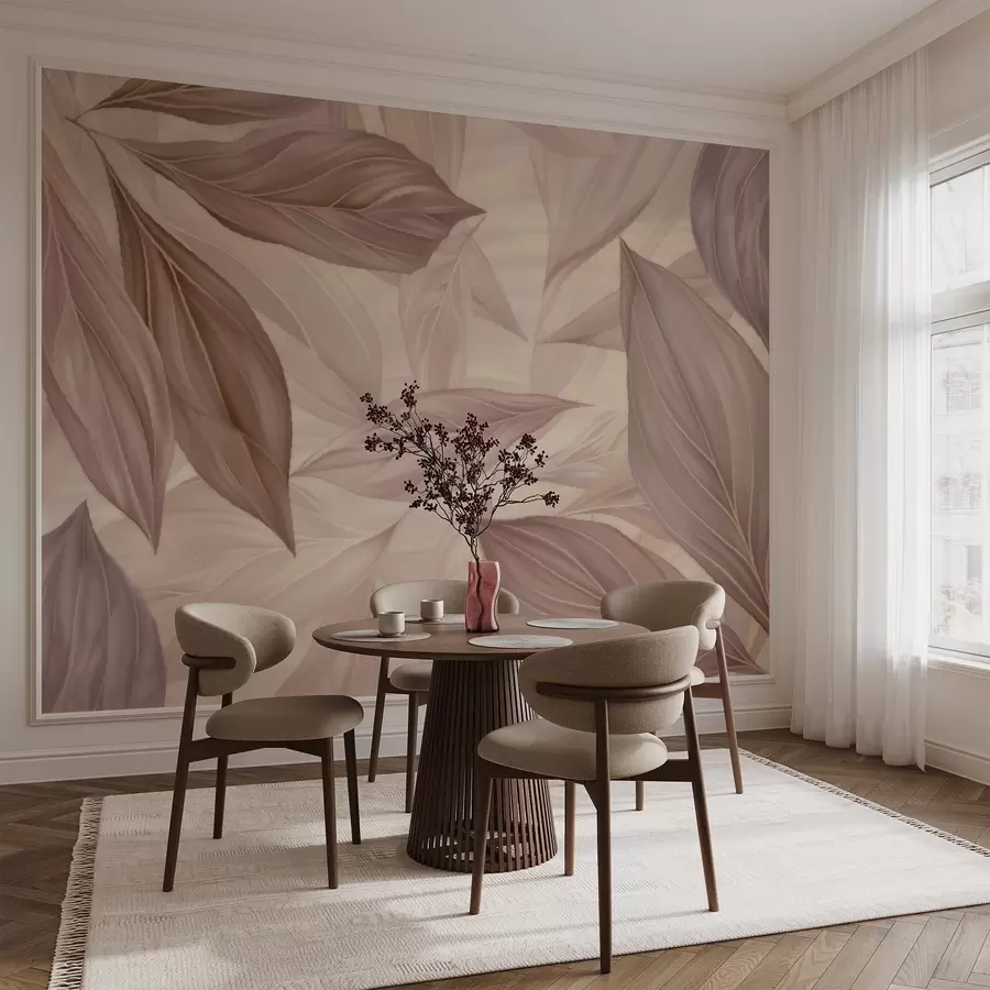 stenske poslikave Abstraktni nežni listi w04969v1