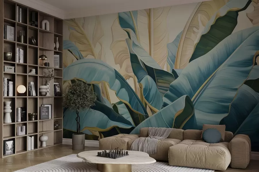 stenske poslikave Veliki bananini listi w05005