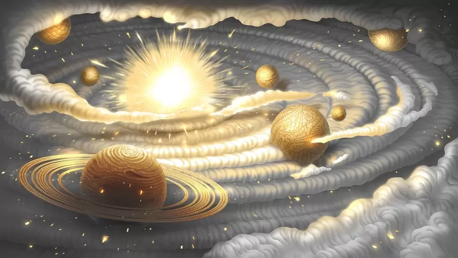 stenske poslikave Kozmični ples nebesnih teles w01967