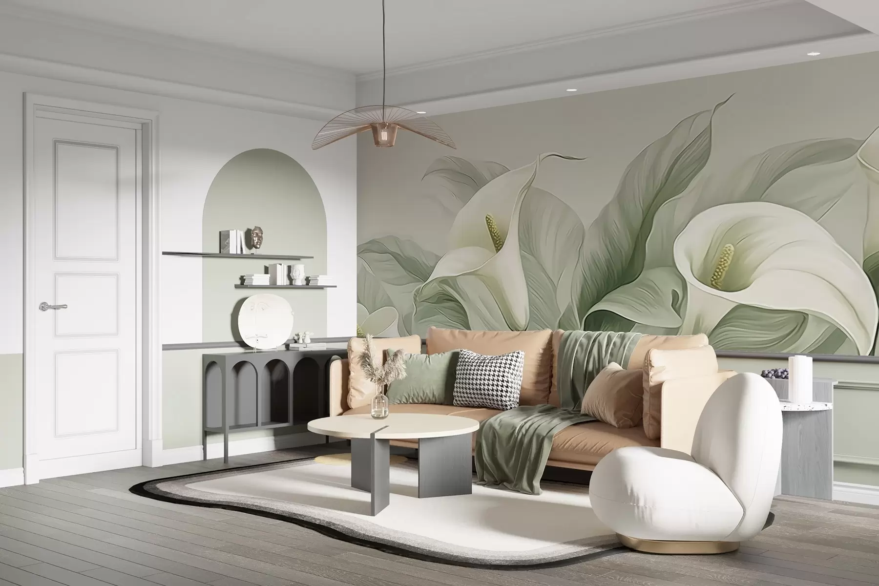 stenske poslikave Eksotične rože w05028