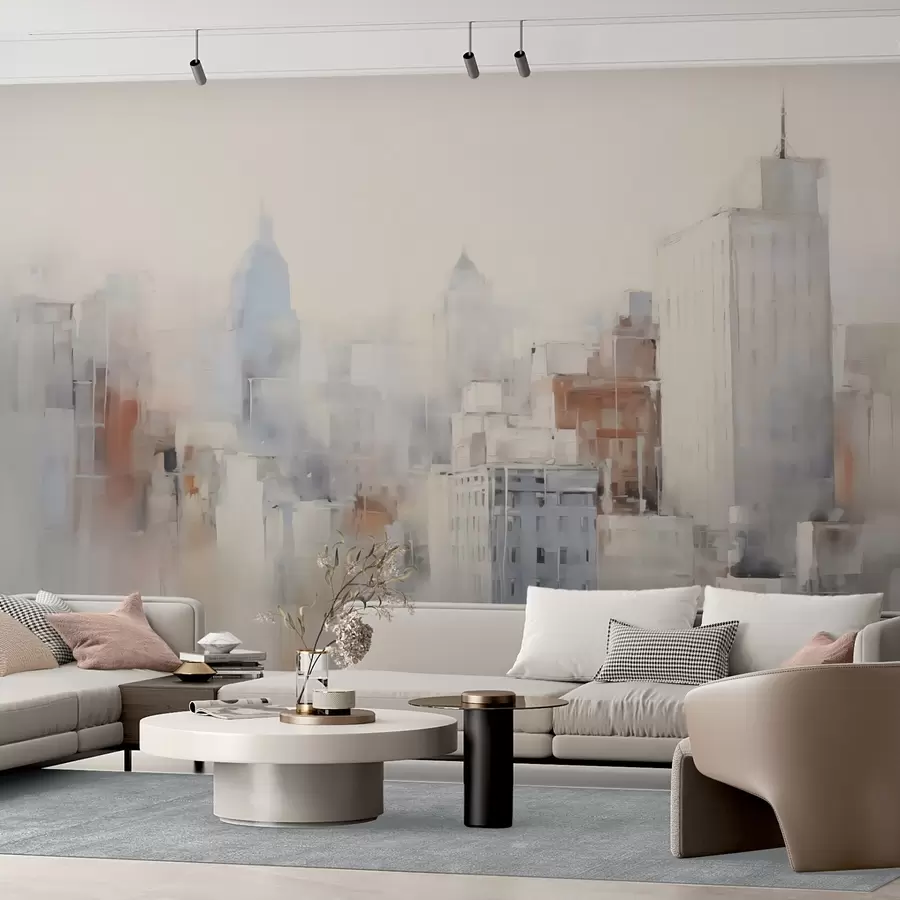 stenske poslikave Abstraktna mestna imitacija slike w04897