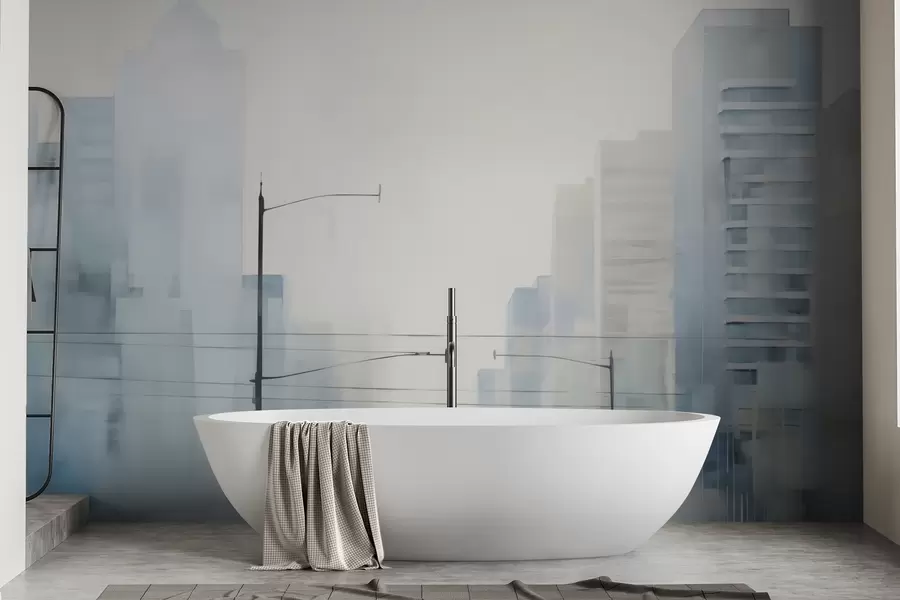 stenske poslikave Abstraktno mesto w05074