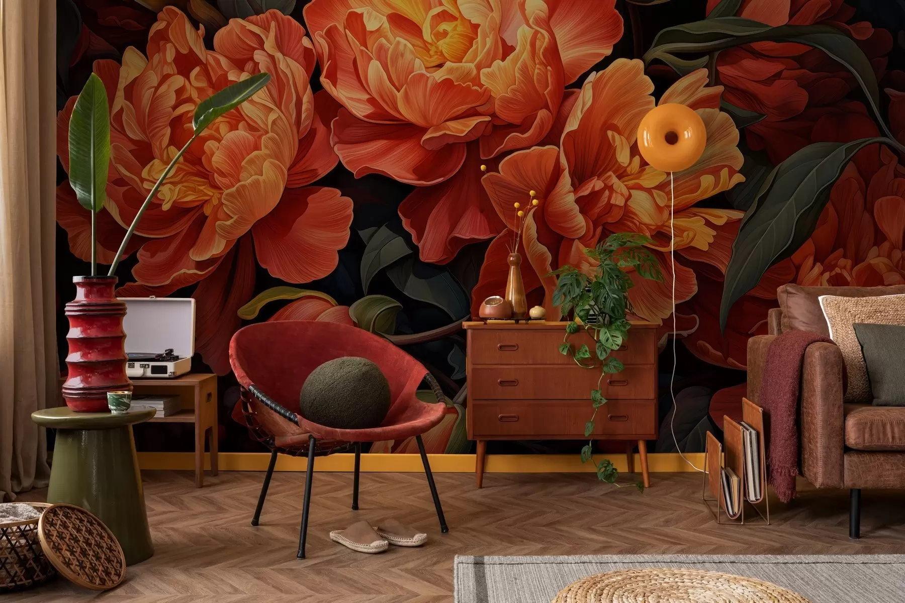 stenske poslikave Topel cvetlični večer w05044