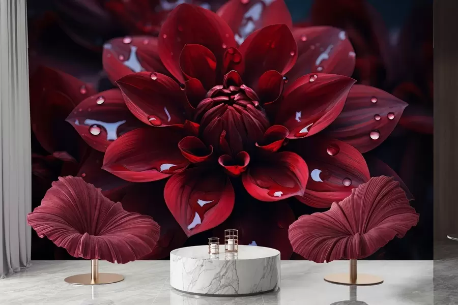 stenske poslikave Sočna krizantema w05057