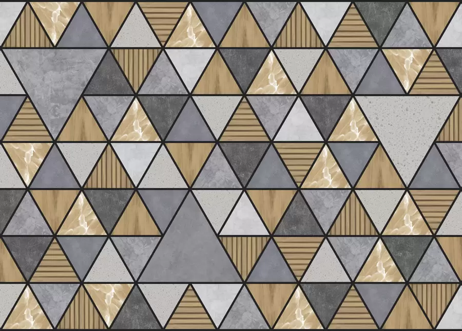 stenske poslikave Trikotni ornament v nevtralnih in toplih barvah w05096v1