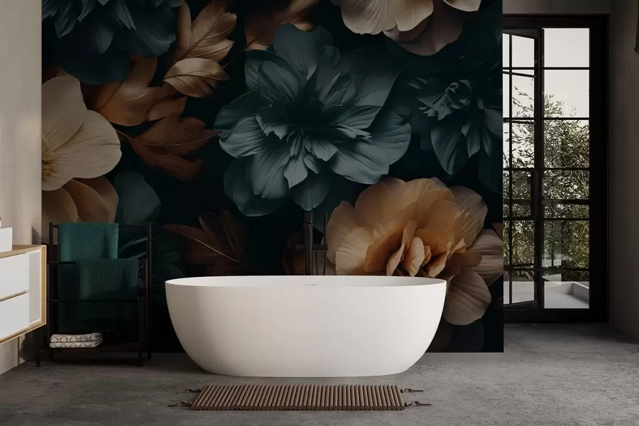 stenske poslikave Temni cvetoči vrt w05007