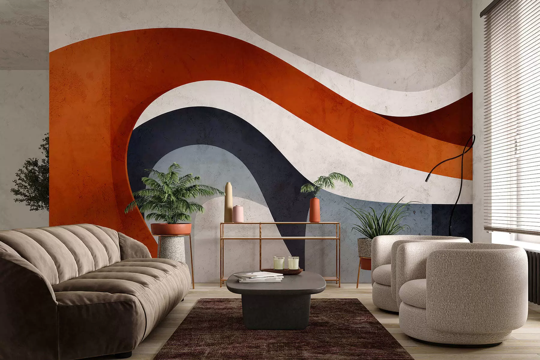 stenske poslikave Geometrični prostor w05169