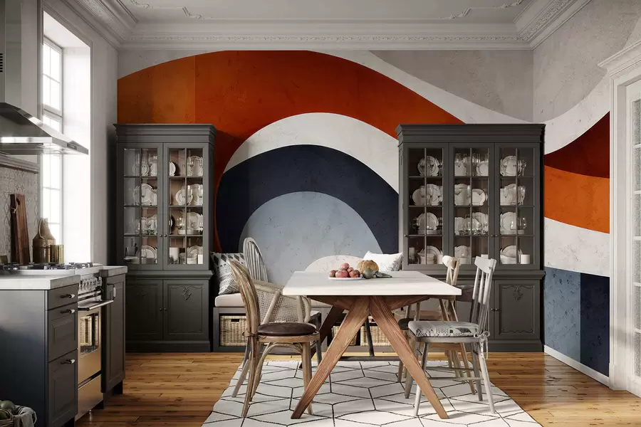 stenske poslikave Geometrični prostor w05169