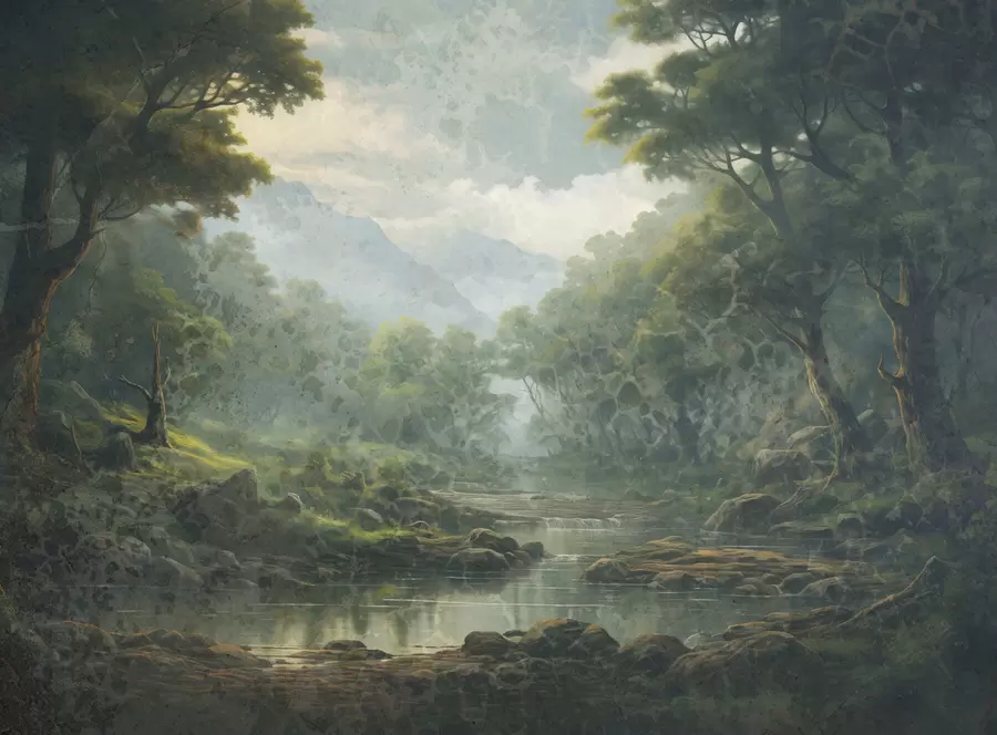 stenske poslikave Gozdna tišina w05171