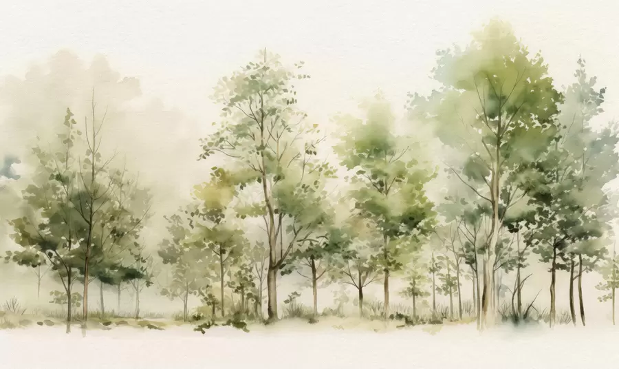 stenske poslikave Akrilna barva listnati gozd w05180