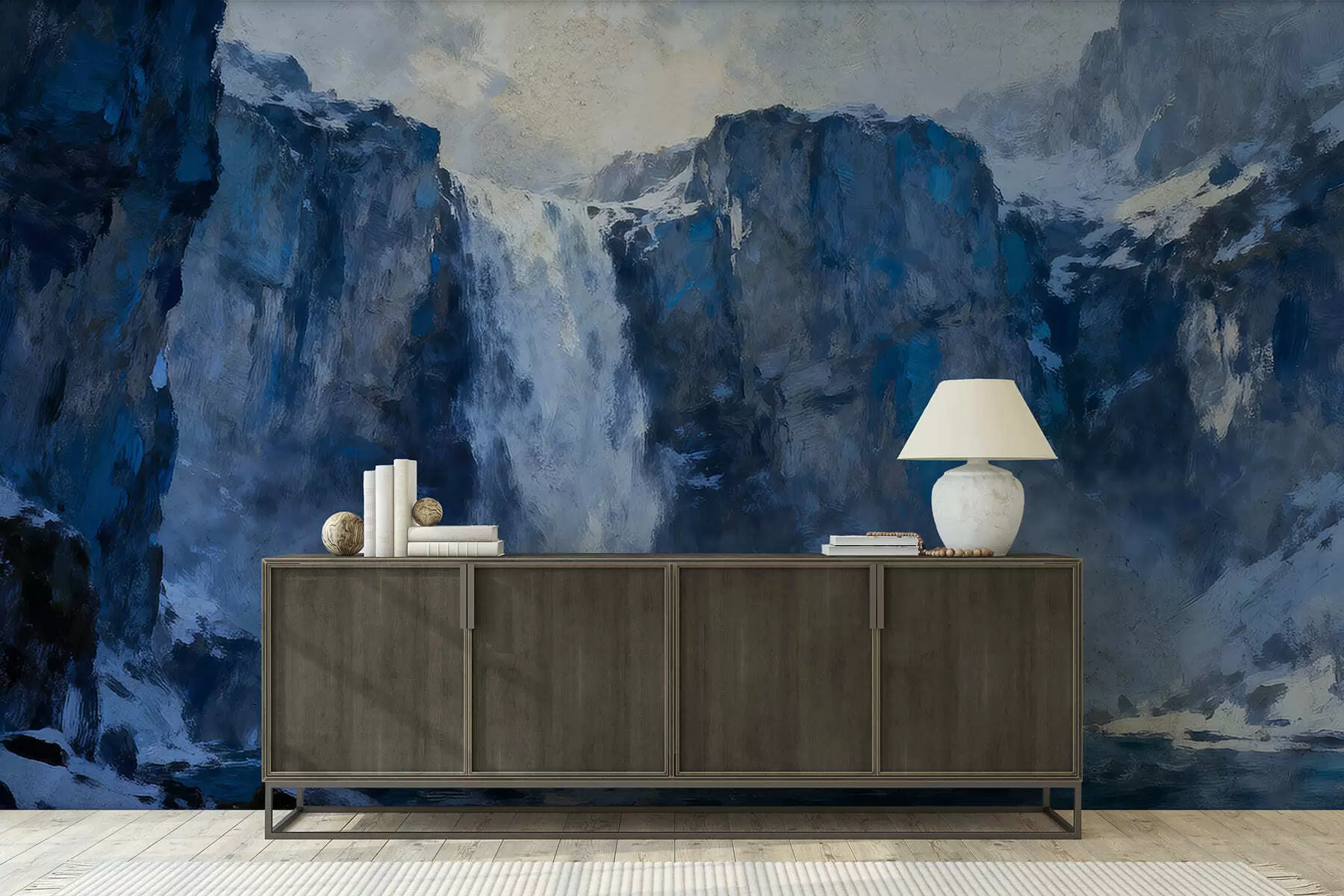 stenske poslikave Vodopad, naslikan v grunge slogu w05177