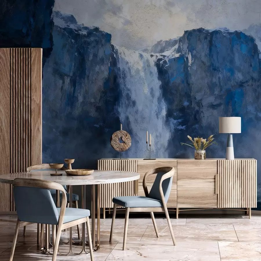 stenske poslikave Vodopad, naslikan v grunge slogu w05177