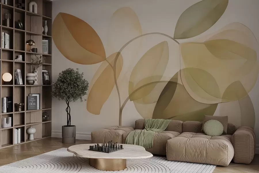 stenske poslikave Abstraktni listi, imitacija slike w05208