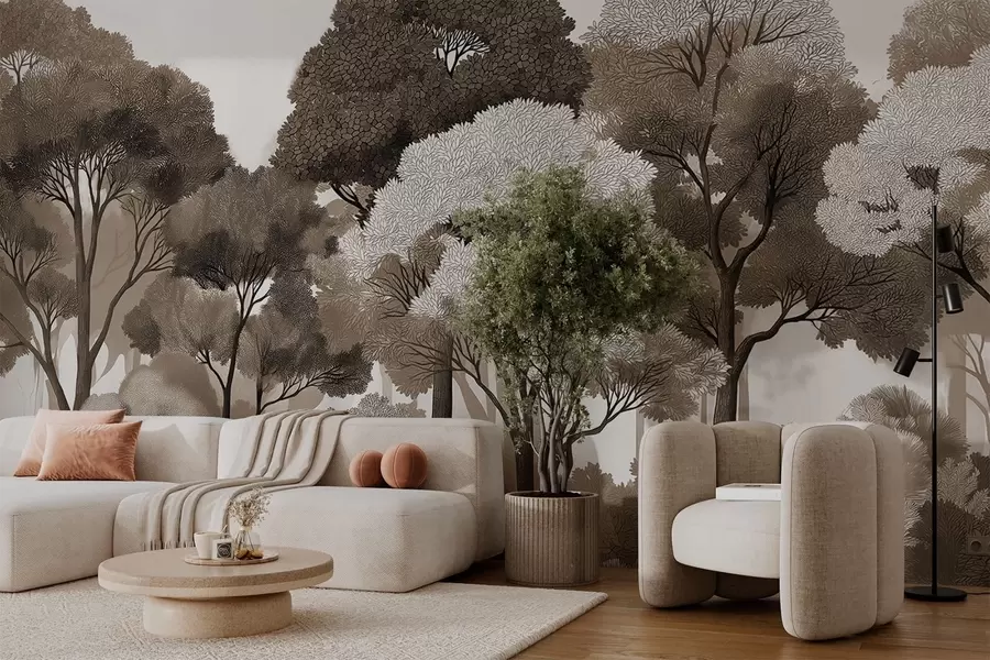 stenske poslikave Listnati gozd w05198v3